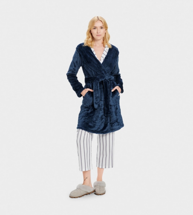 Ugg Miranda Fleece Robe Ženske Odjeća Za Spavanje Indigo | NXD856492