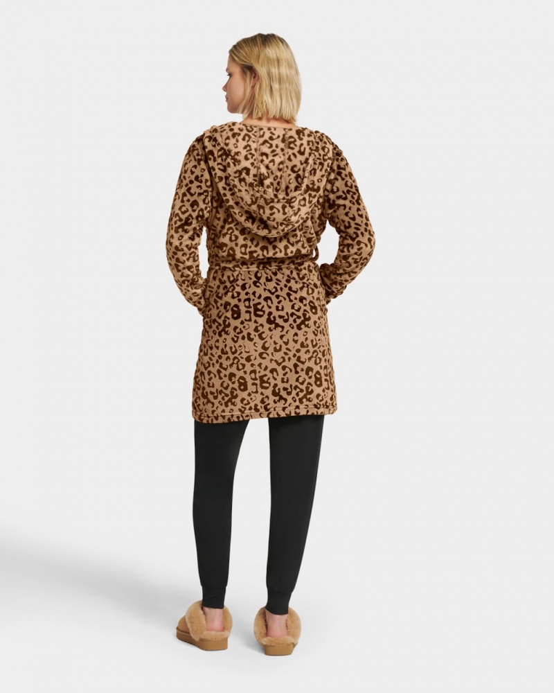 Ugg Miranda Fleece Robe Ženske Odjeća Za Spavanje Leopard | LHK953724