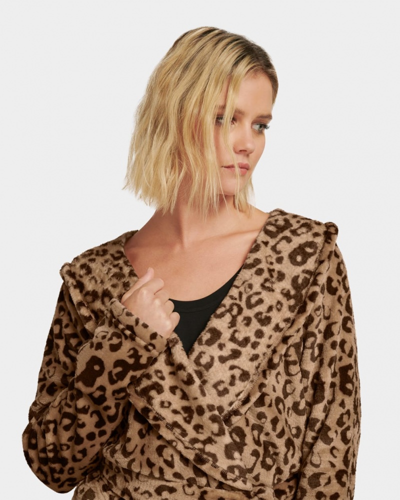 Ugg Miranda Fleece Robe Ženske Odjeća Za Spavanje Leopard | LHK953724