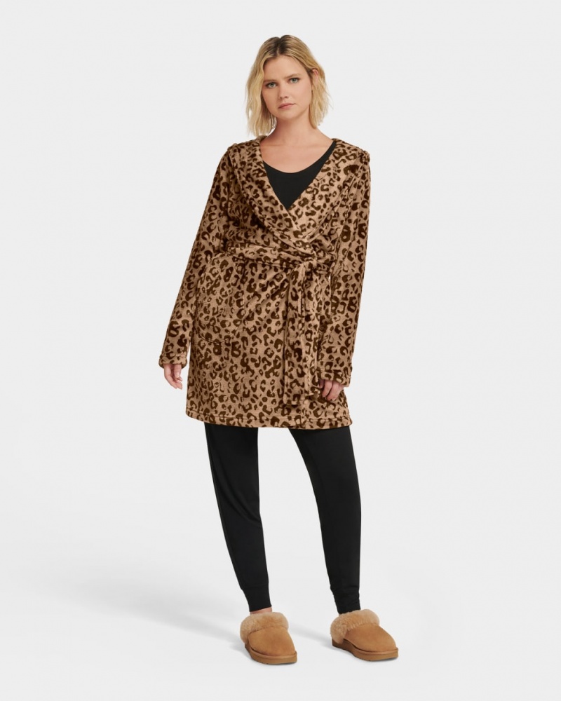 Ugg Miranda Fleece Robe Ženske Odjeća Za Spavanje Leopard | LHK953724