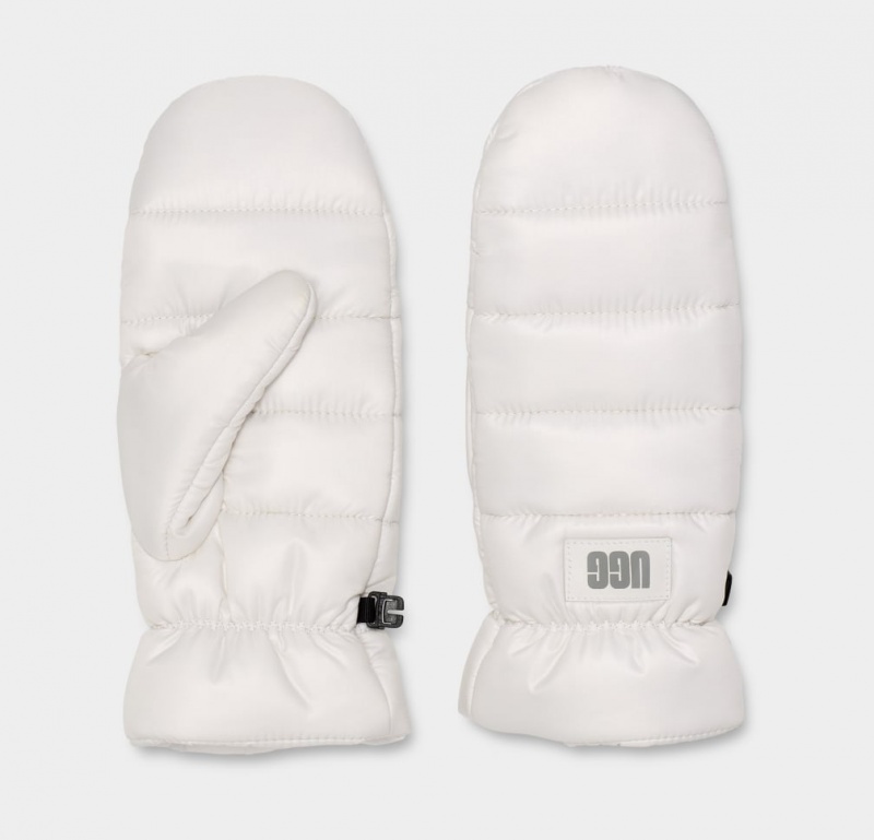 Ugg Puff Yeah All Weather Mitten Ženske Gloves Bijele | DOL508139