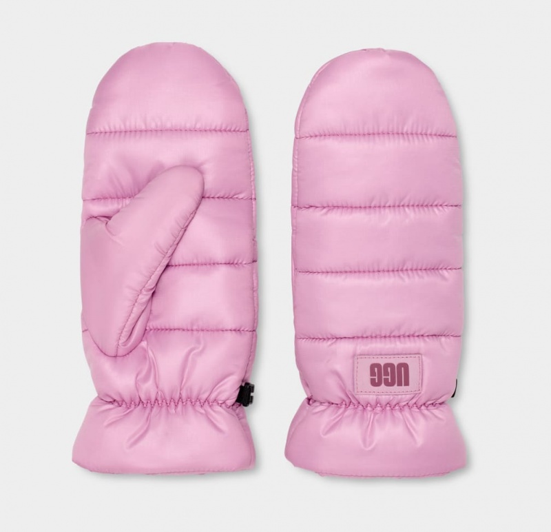 Ugg Puff Yeah All Weather Mitten Ženske Gloves Roze | ORC217093