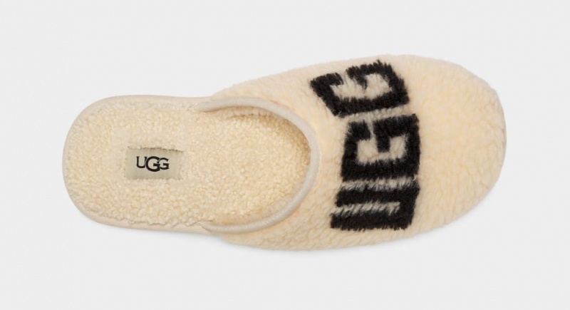 Ugg Scuff Curly Graficke Muške Papuče Bež | FMJ965780