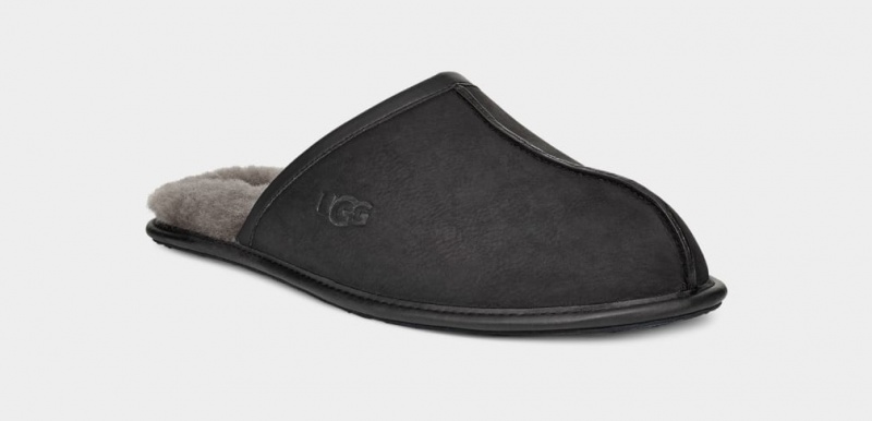 Ugg Scuff Koža Muške Papuče Crne | LFO478951