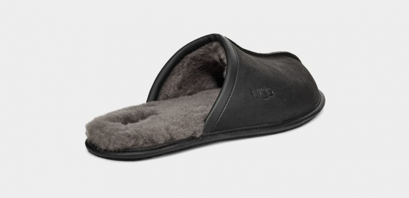 Ugg Scuff Koža Muške Papuče Crne | LFO478951