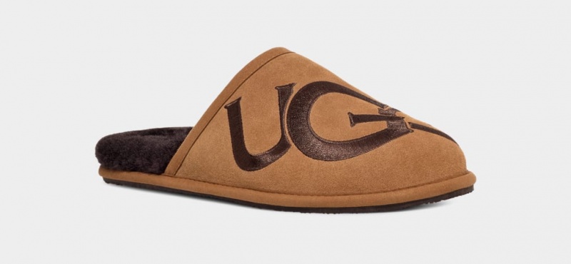 Ugg Scuff Logo II Muške Papuče Smeđe | RAV562473