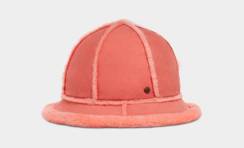 Ugg Sheepskin Spillseam Bucket Ženske Šeširi Roze | DWZ381459