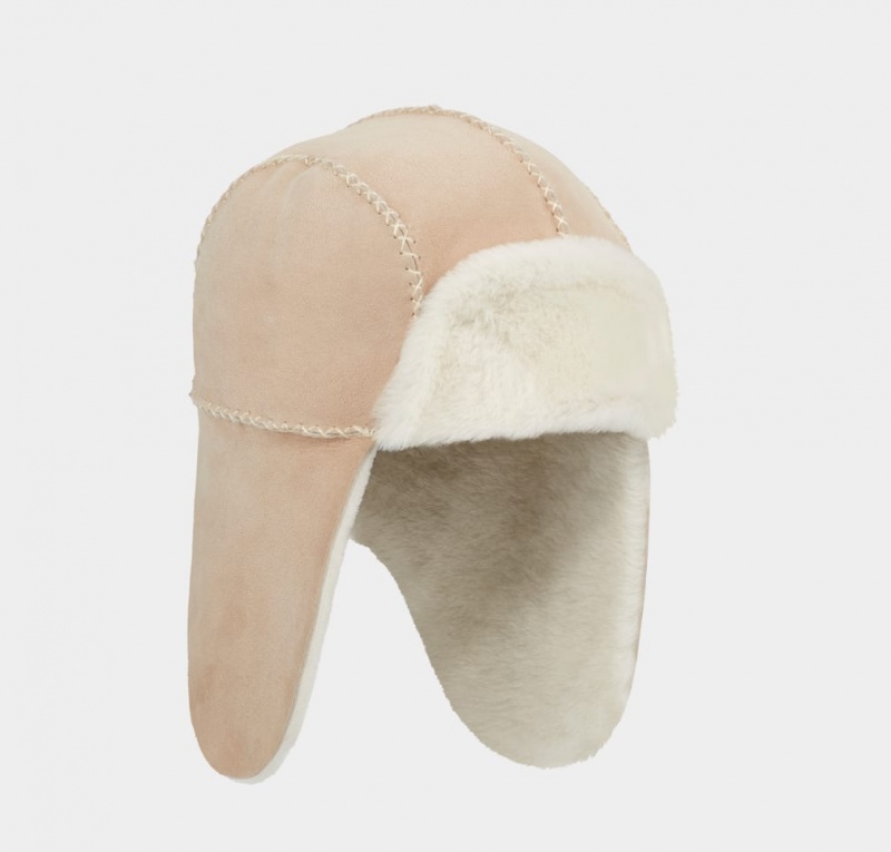 Ugg Sheepskin Trapper with Stitch Dječje Šeširi Smeđe | DZA041827