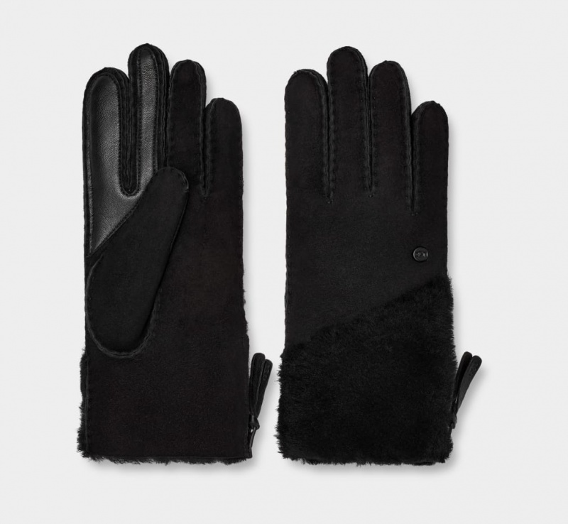 Ugg Sheepskin With Zip Ženske Gloves Crne | CPD794385