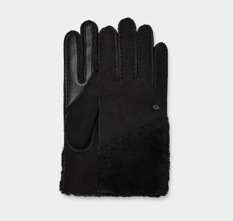 Ugg Sheepskin With Zip Ženske Gloves Crne | CPD794385