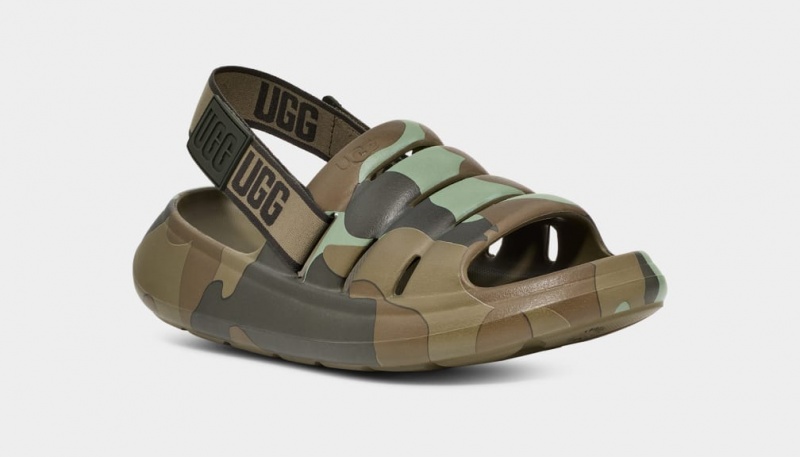 Ugg Sport Yeah Camopop Muške Sandale Zelene | UGR234697