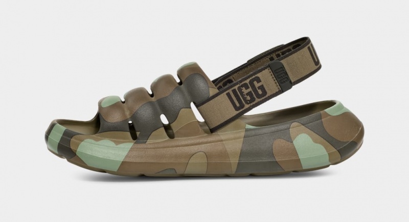 Ugg Sport Yeah Camopop Muške Sandale Zelene | UGR234697