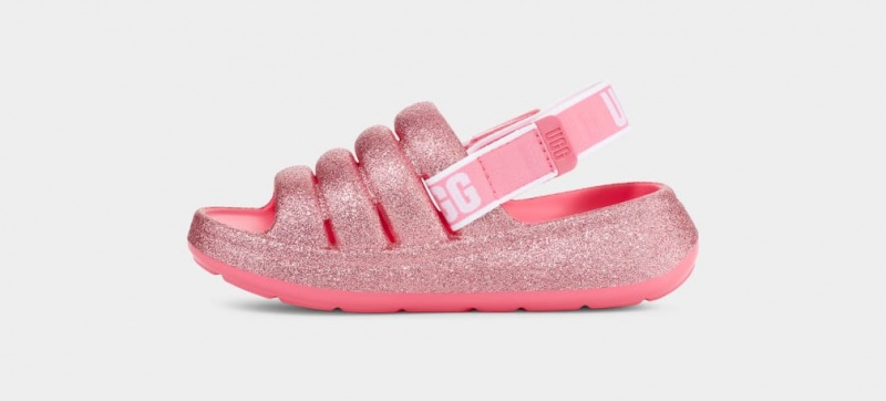 Ugg Sport Yeah Glitter Dječje Sandale Roze | BSI613907