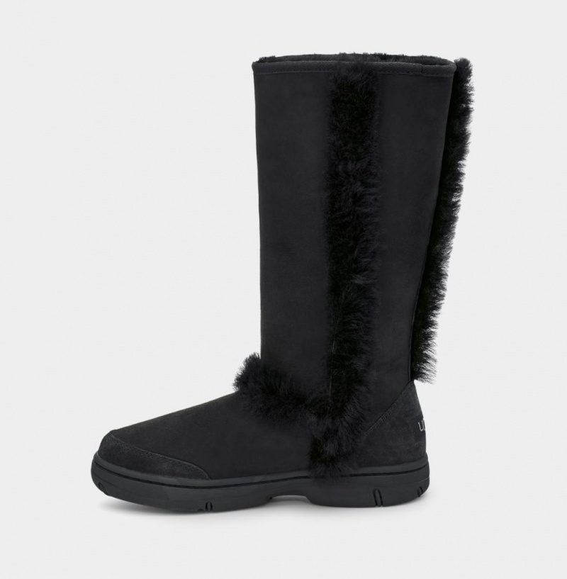 Ugg Sunburst Tall Ženske Cizme Crne | VUB821957