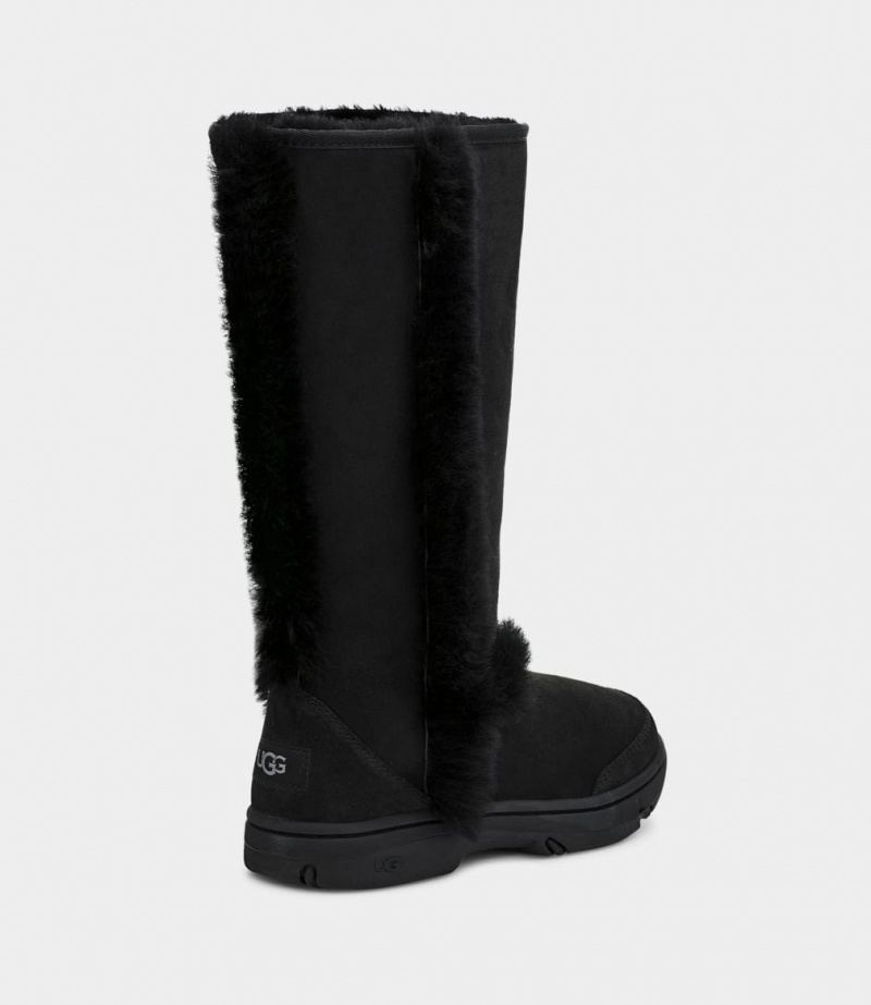 Ugg Sunburst Tall Ženske Cizme Crne | VUB821957