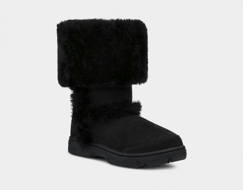 Ugg Sunburst Tall Ženske Cizme Crne | VUB821957