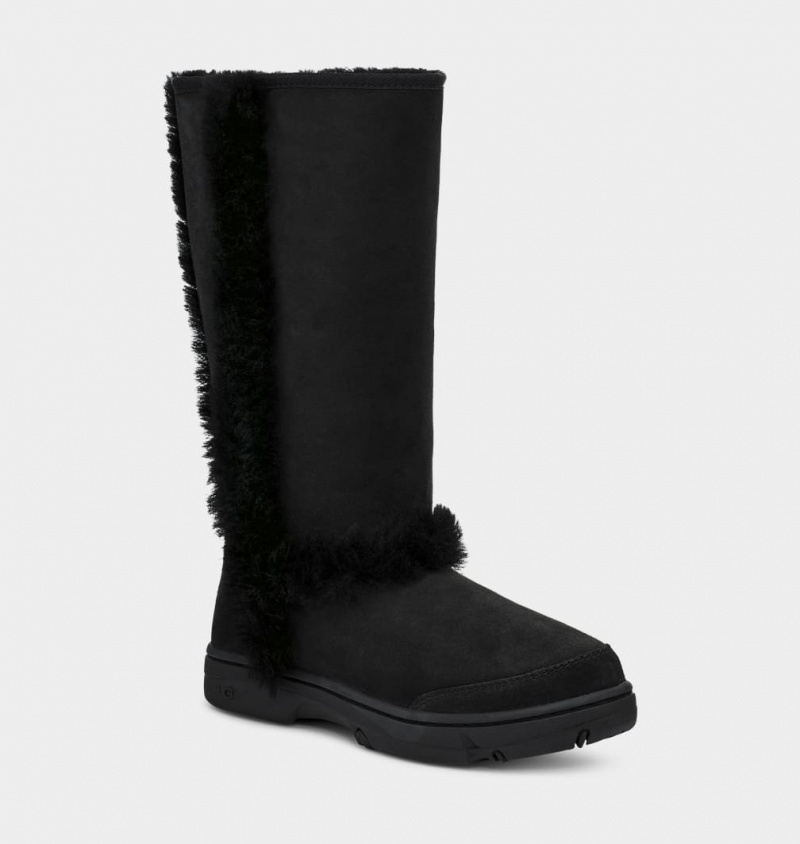 Ugg Sunburst Tall Ženske Cizme Crne | VUB821957