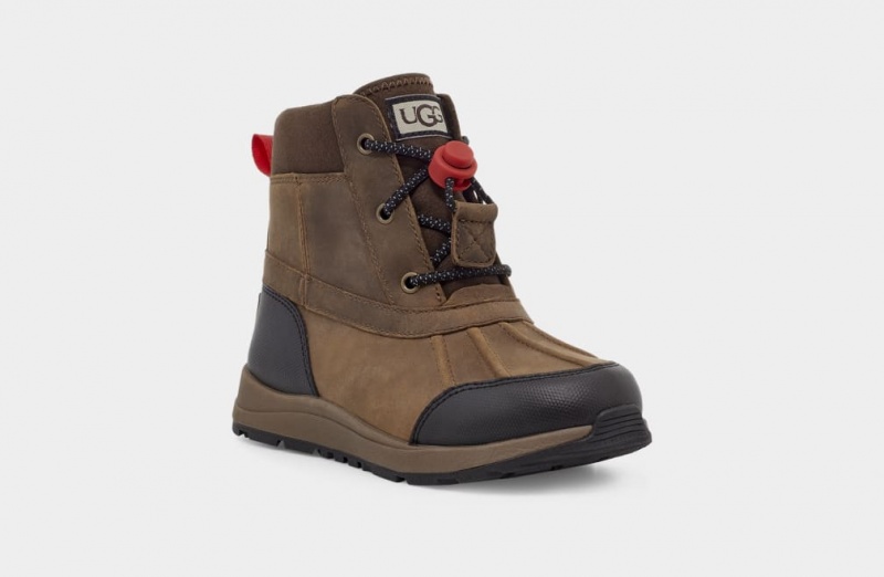 Ugg Turlock Koža Weather Dječje Cizme Smeđe | JGW365718