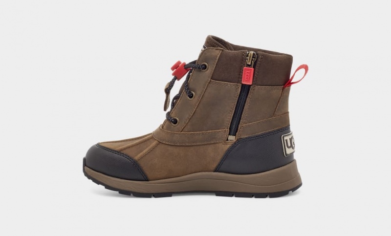 Ugg Turlock Koža Weather Dječje Cizme Smeđe | JGW365718